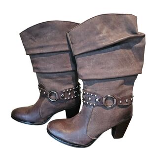 Woman’s Vero Cuoio Genuine Leather High Heel mid-calf‎ Boots, 10 US, EU 41